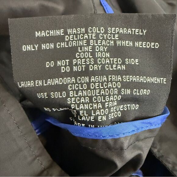 Cole Haan Black Packable Rain Jacket Convertible Hood S - Picture 8 of 12